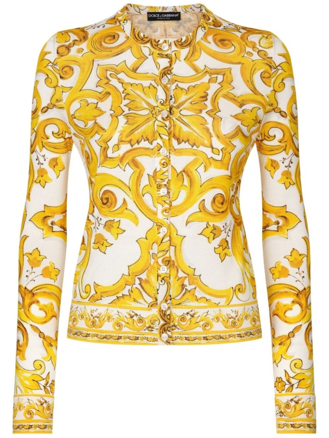 

Dolce & Gabbana кардиган с принтом Majolica, желтый