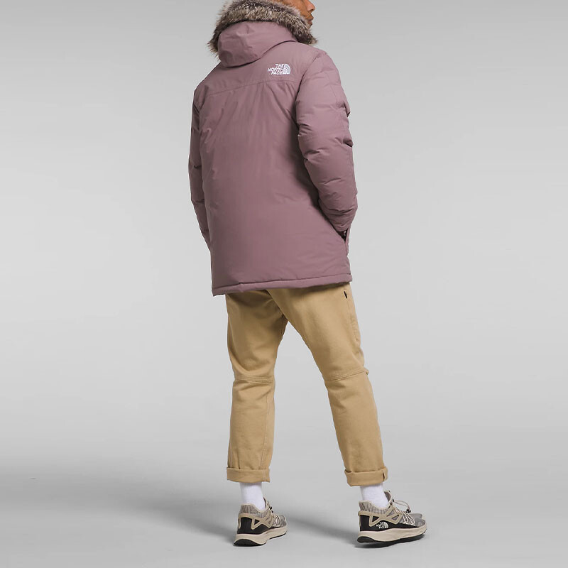 Пуховик мужской фиолетовый The North Face, фиолетовый — фото 3