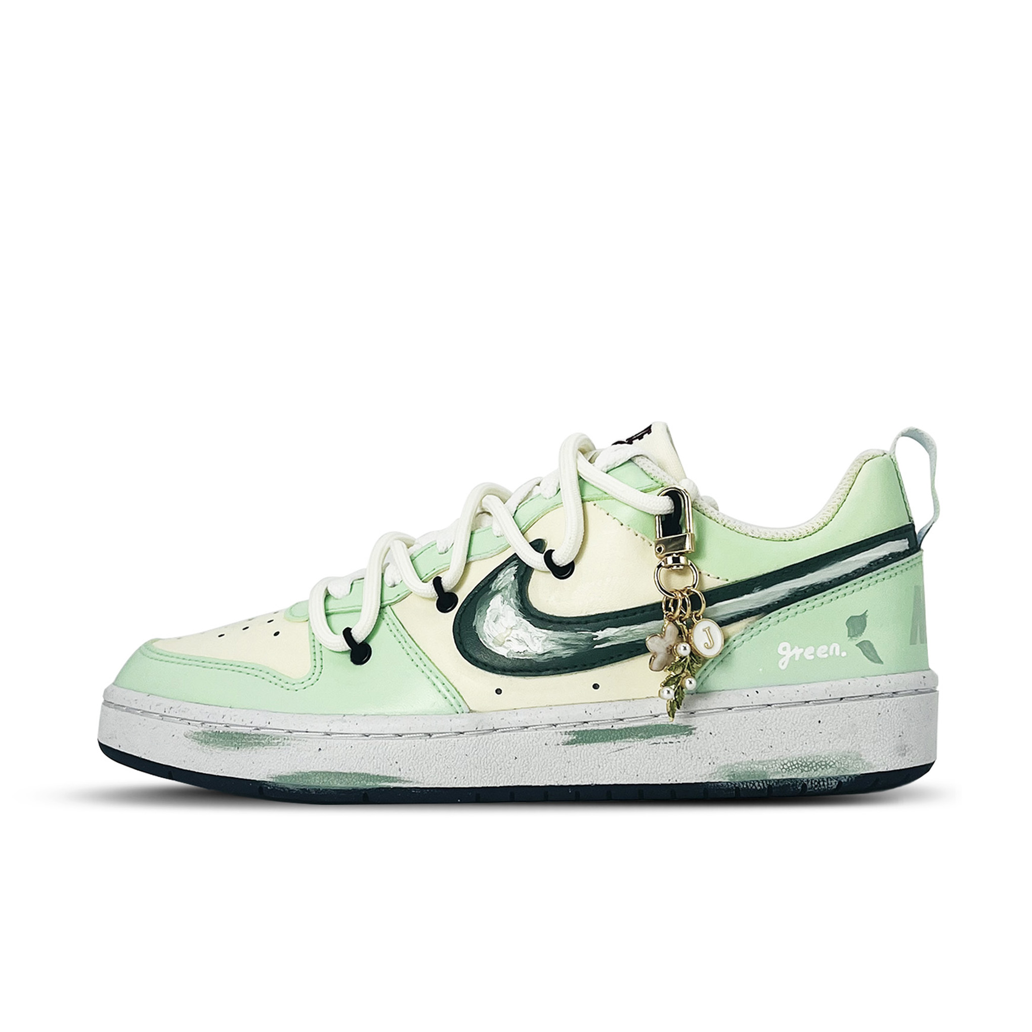 

Кроссовки Nike Court Borough Skateboarding Shoes Women's Low-top Green/beige, светло-зеленый