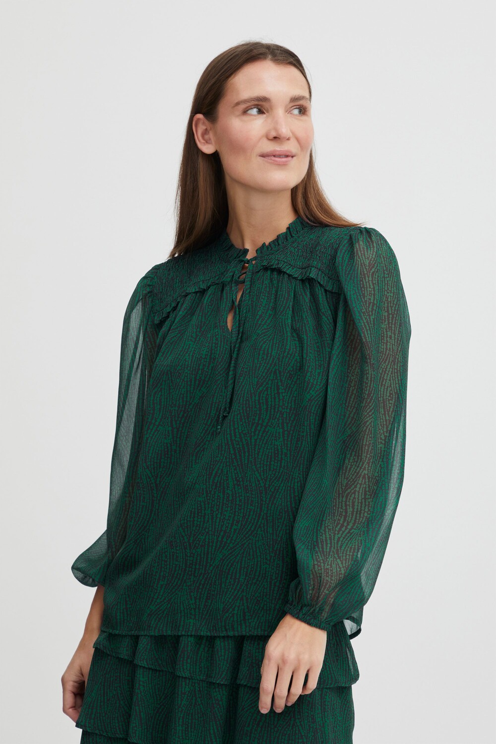 

Блуза b.young Rüschen BYHIMA BLOUSE, зеленый