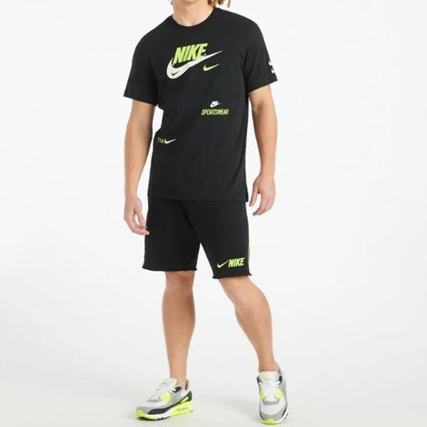 Футболка swoosh round neck short sleeve black Nike, черный — фото 3