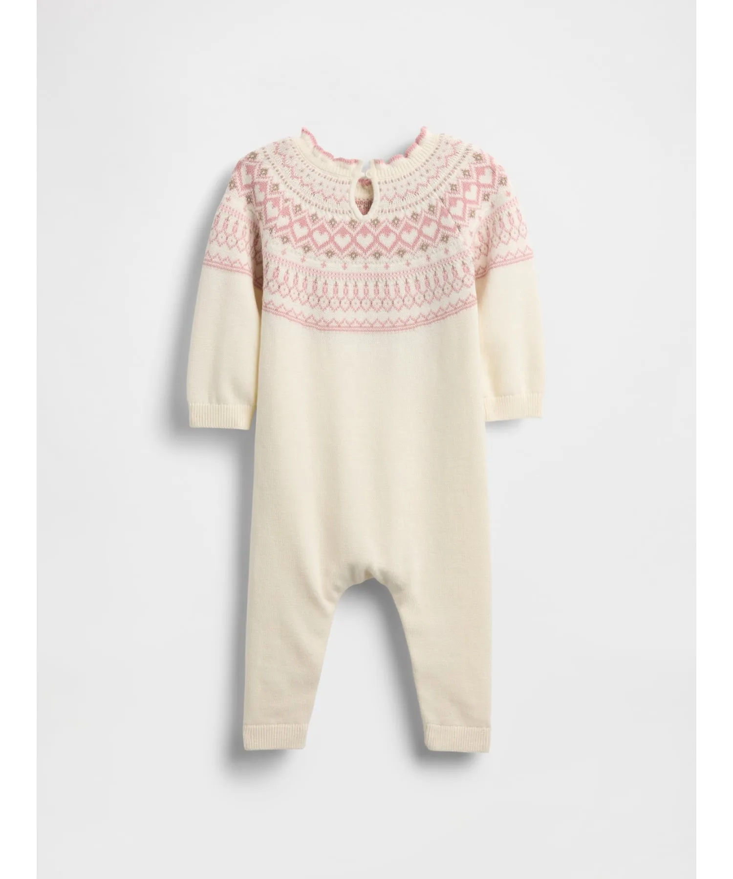 (K) Вязаный комбинезон в стиле Fair Isle (для малышей) GAP, BARELY_PINK — фото 2