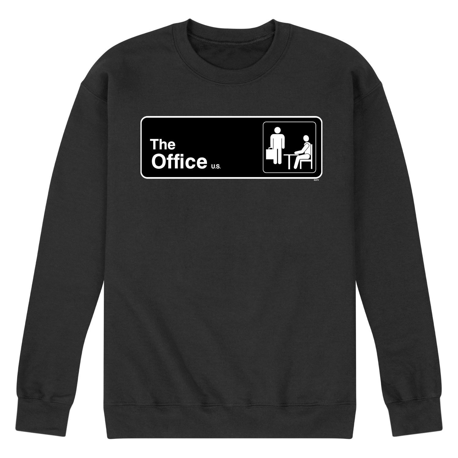 

Мужской свитшот с надписью The Office Door Sign Licensed Character