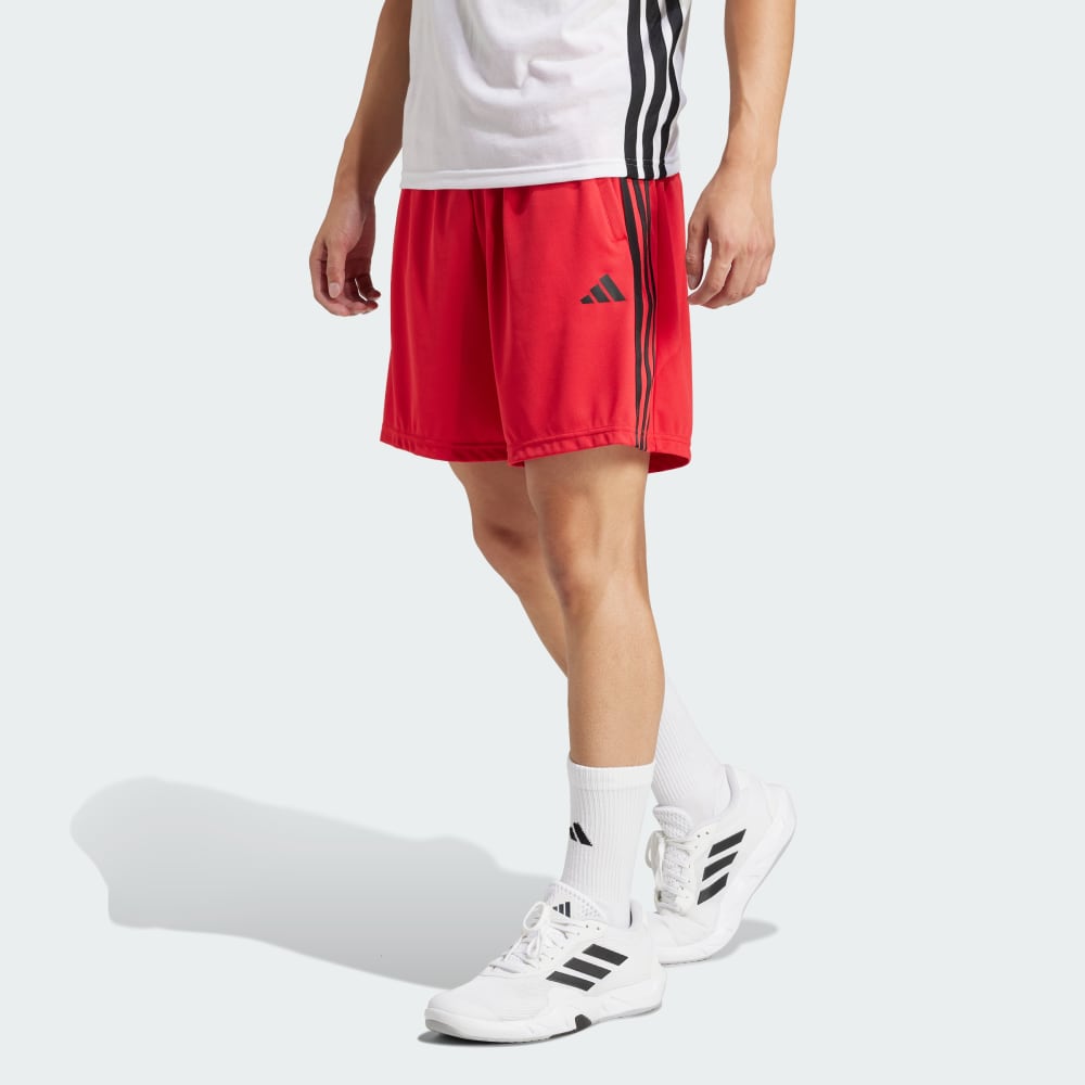 

Спортивные шорты Adidas Train Essentials Piqué 3-Stripes Training Shorts, цвет Pure Ruby/Black