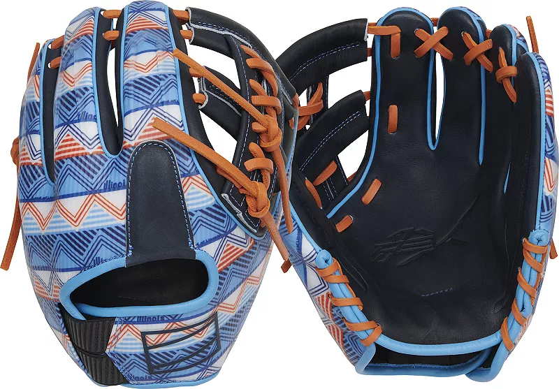 

Перчатки Rawlings 11,5 дюймов Illinois серии REV1X, 2024 г, синий/коричневый/белый