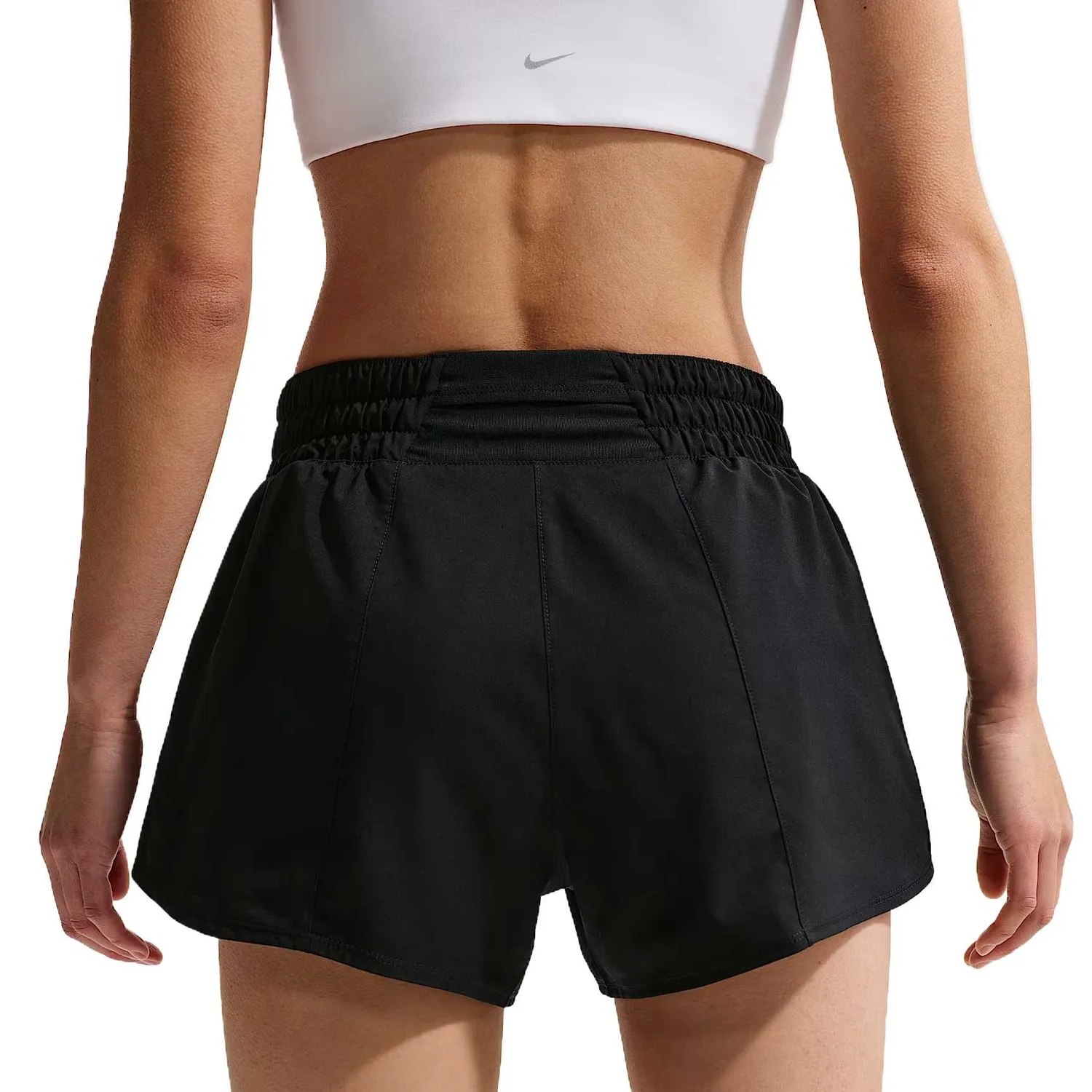 Женские спортивные шорты Dri Fit One Nike, черно-белый — фото 3