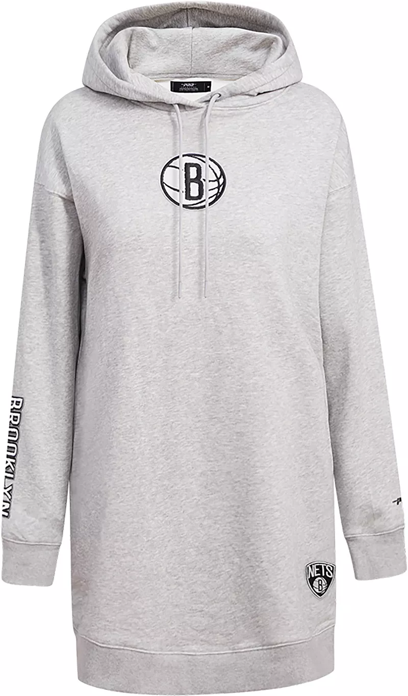 

Женское серое платье с капюшоном Pro Standard Brooklyn Nets