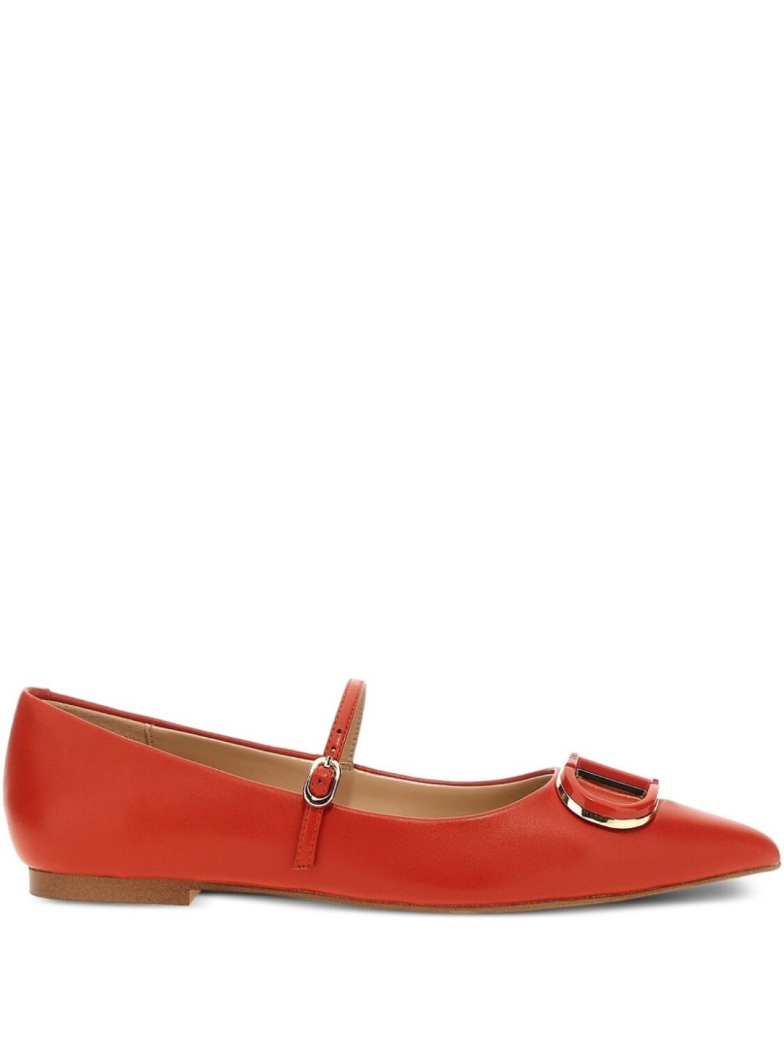 TWINSET балетки Oval T, красный