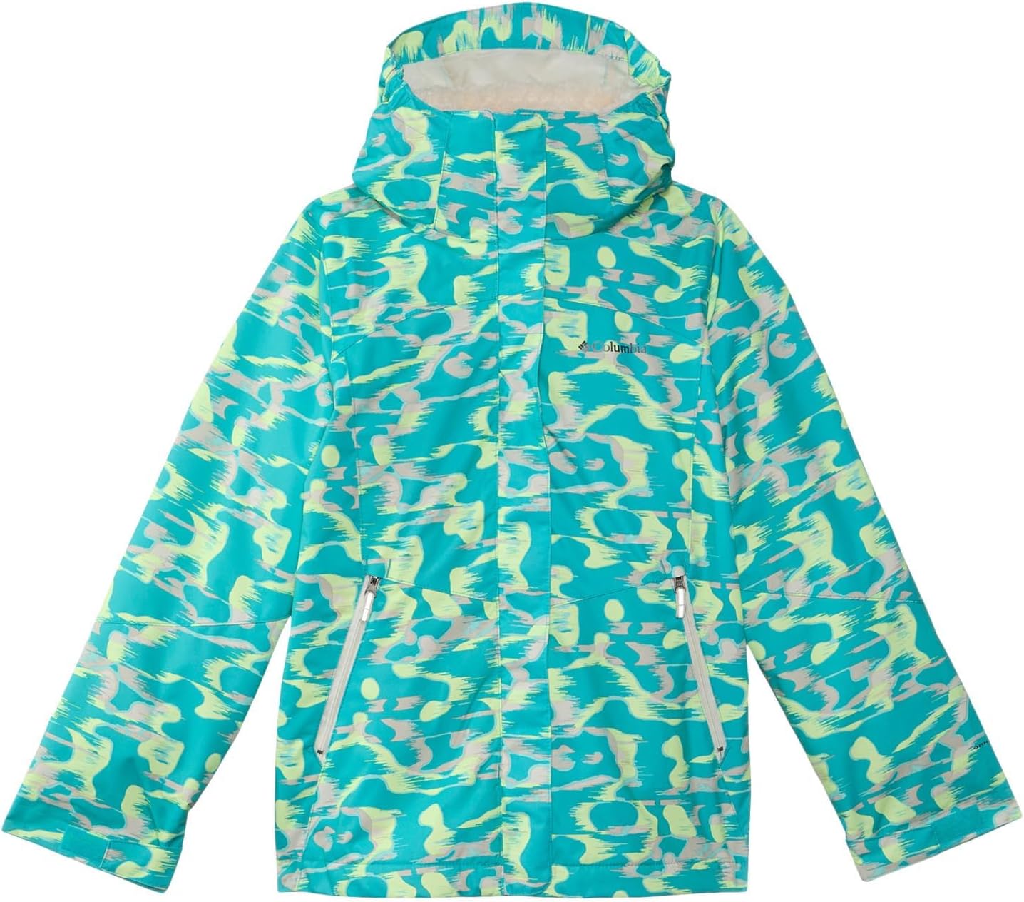 

Columbia girls Bugaboo Iii Printed Fleece Interchange (Little Kid/Big Kid), Geyser Barkblur/Chalk