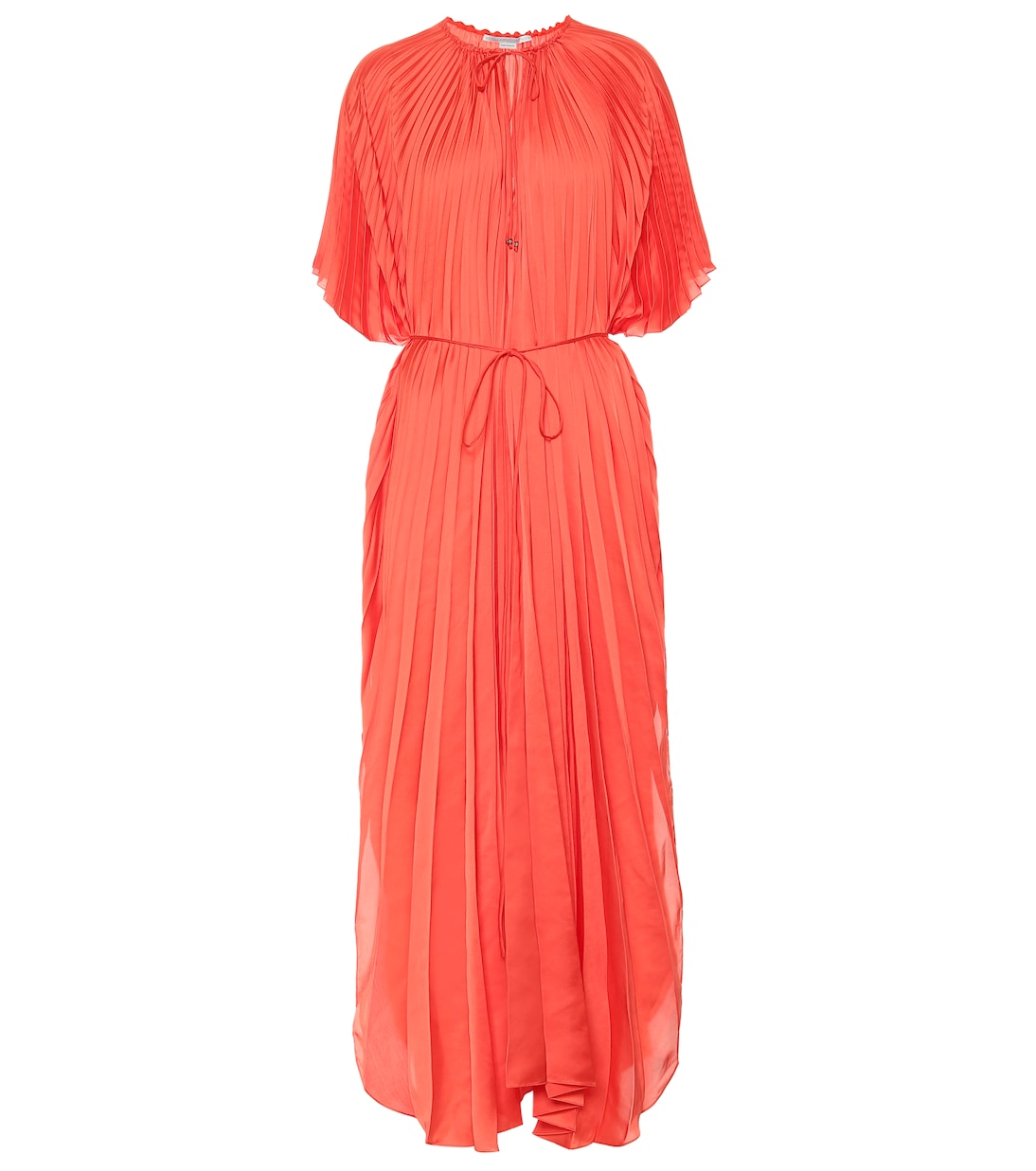 

Платье макси из плиссированного атласа Nowra Stella McCartney, Vermillion