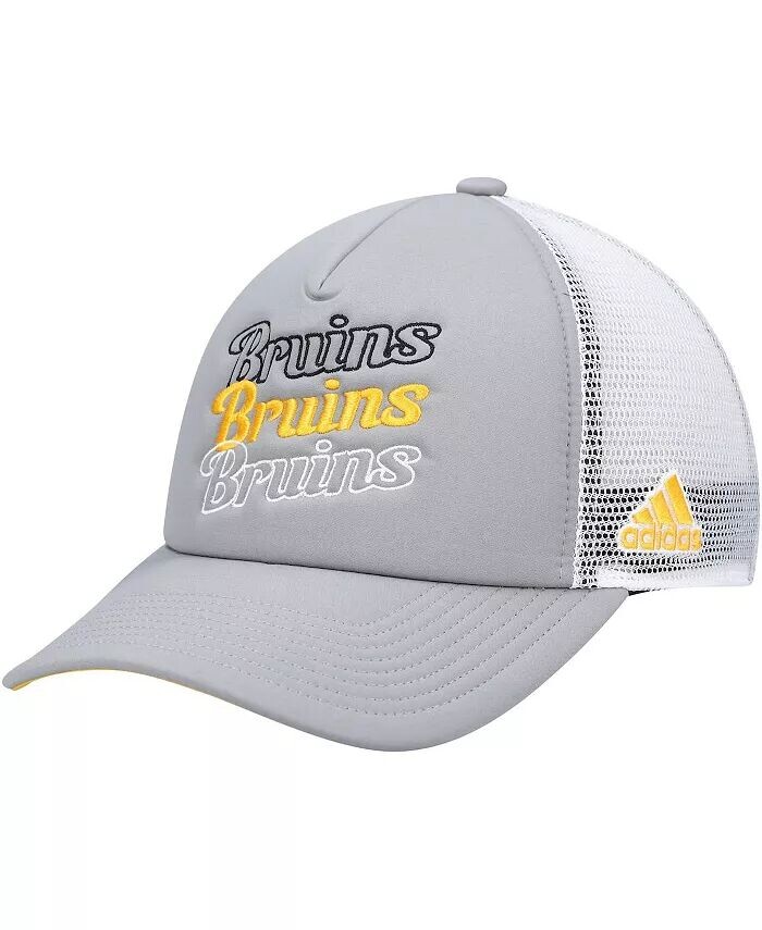 

Женская серо-белая кепка Boston Bruins Foam Trucker Snapback Adidas, серый