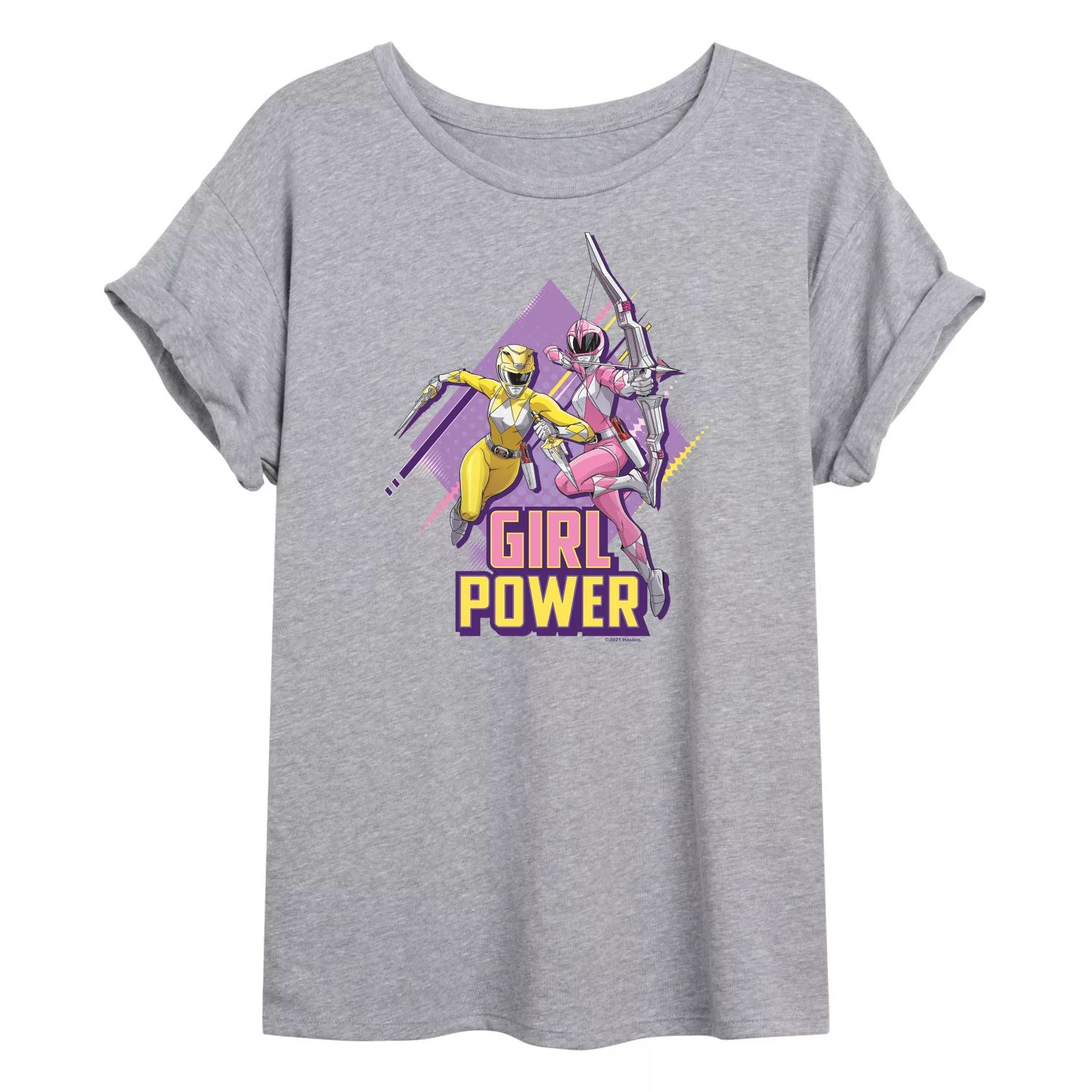 

Юниорская футболка Power Rangers Girl Power с струящимся рисунком Licensed Character