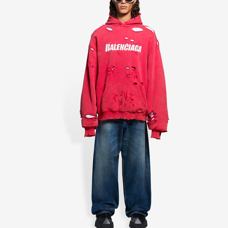 Толстовка унисекс красная Balenciaga, красный — фото 3