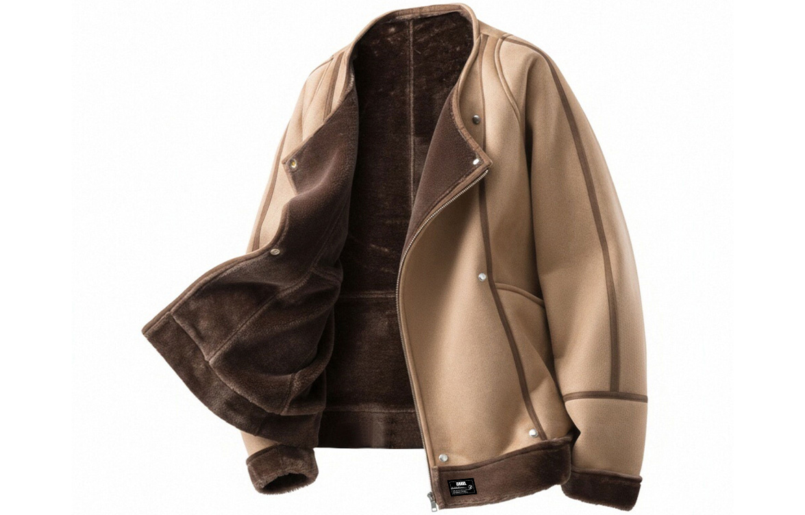 

ZIAREL Пуховик Unisex Coffee с круглым вырезом, утепленный