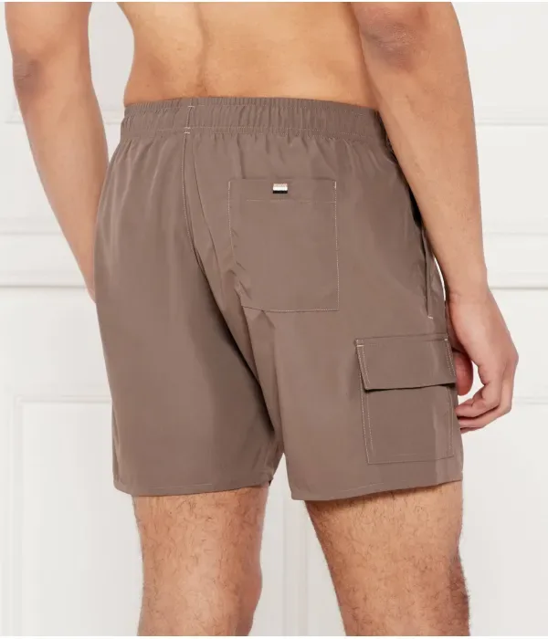Плавательные шорты для дайвинга regular fit Boss, коричневый — фото 2