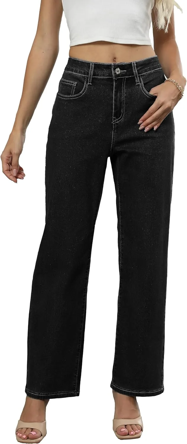 

Женские джинсы в стиле loose fit с высокой талией Lunaaevi