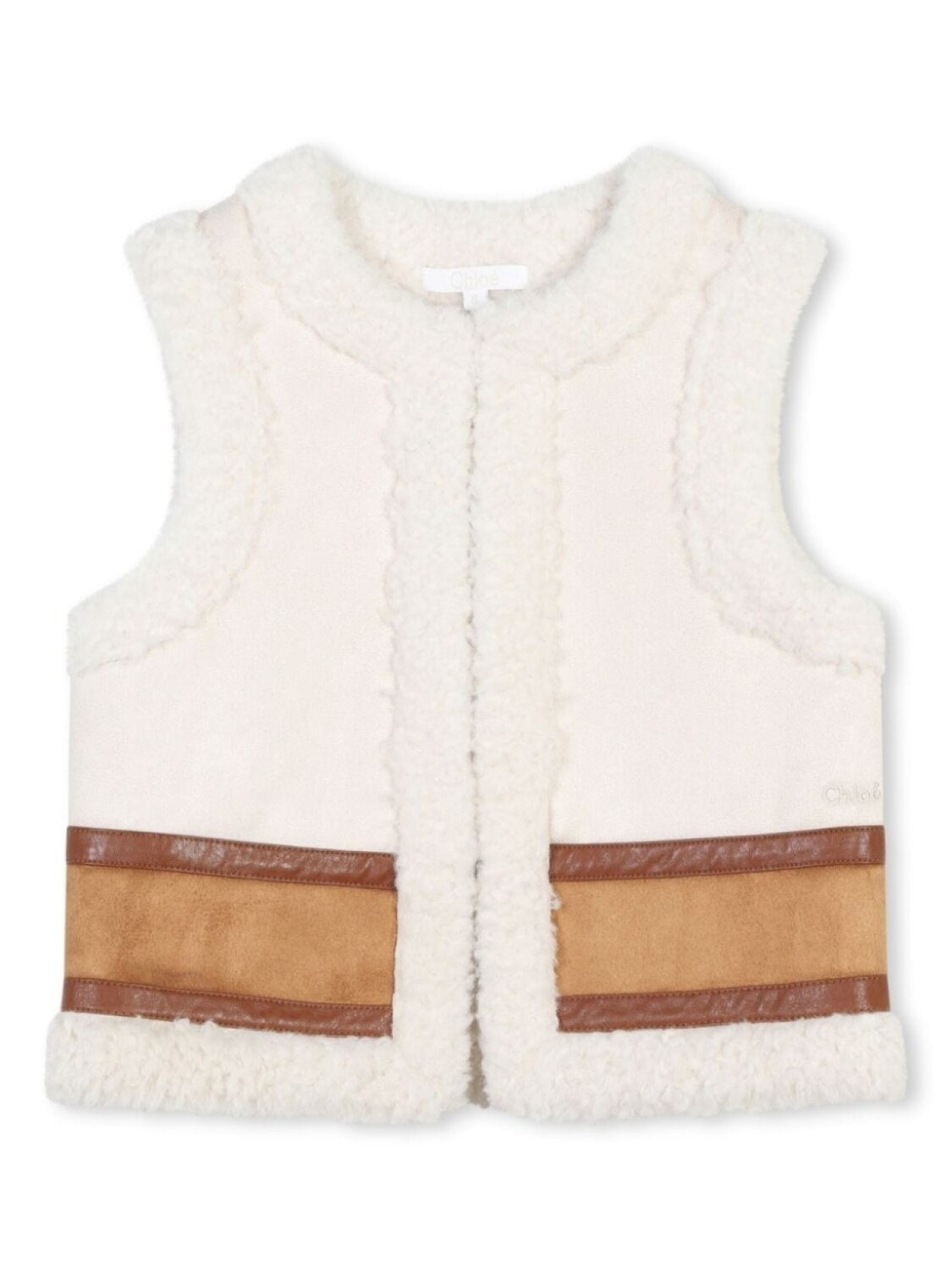 

Chloé Kids жилет на пуговицах, серый
