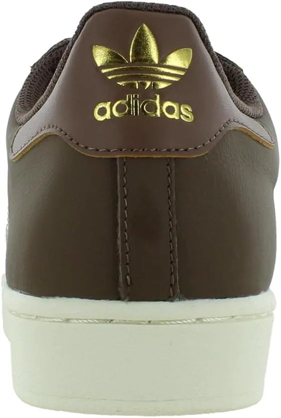 Мужские кроссовки Adidas Superstar на шнуровке, серый/металлик/коричневый — фото 3