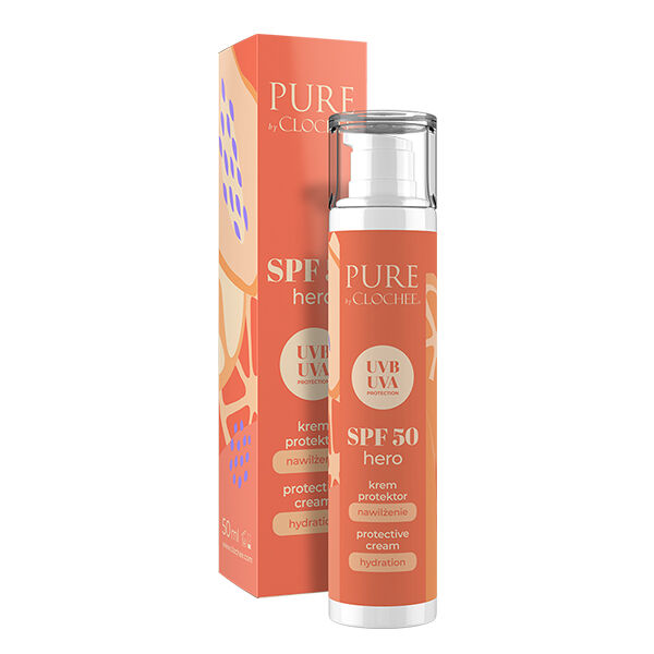 

Увлажняющий защитный крем для лица с spf50, 50 мл Pure By Clochee Spf50 hero