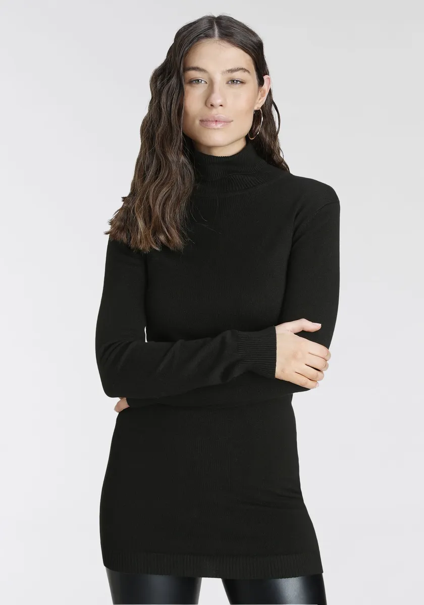 

Длинный свитер Laura Scott, очень длинный крой, черный