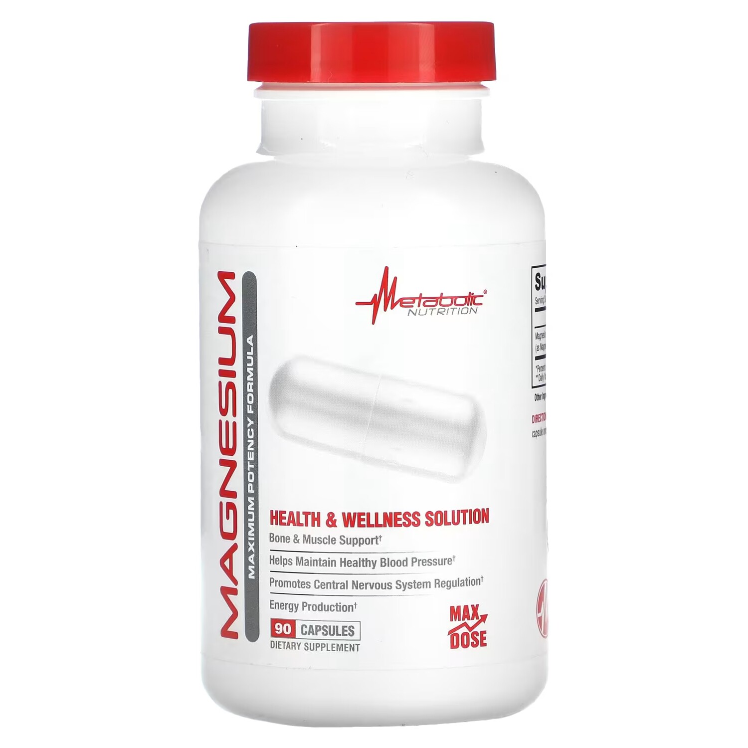 

Формула максимальной эффективности магния Metabolic Nutrition, 90 капсул