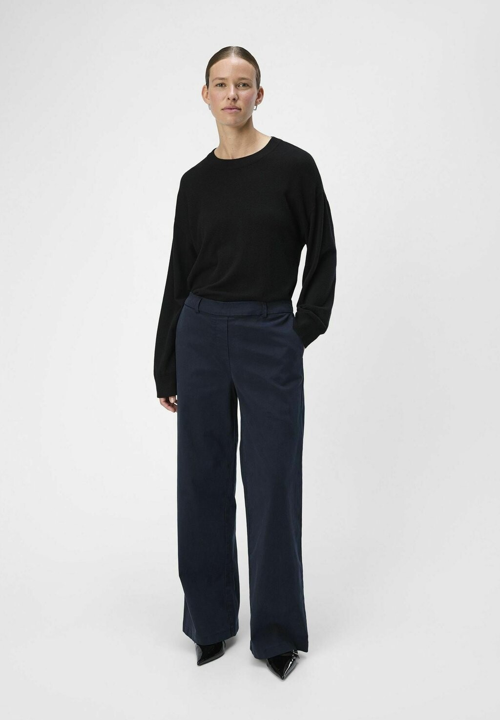

Брюки HOSE WIDE FIT Object, темно-синий