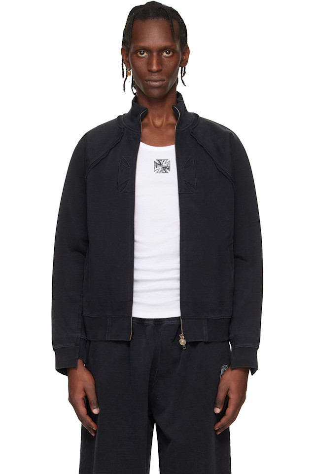 

Велосипедная куртка-бомбер на молнии Vetements, черный