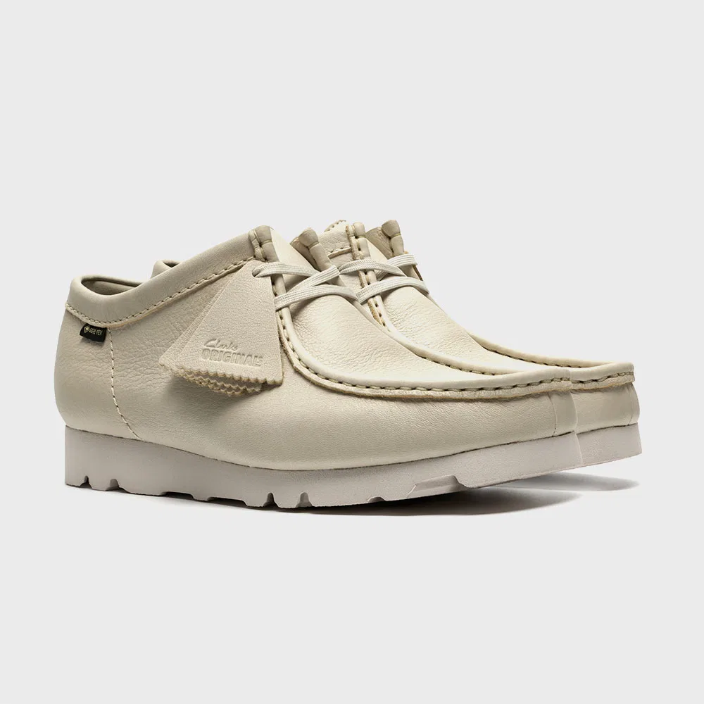 Мужские ботинки Clarks Originals Wallabee GTX, белая кожа