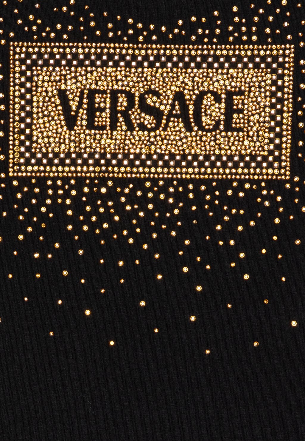 

Футболка с принтом Logo Strass Unisex Versace, черный/оро
