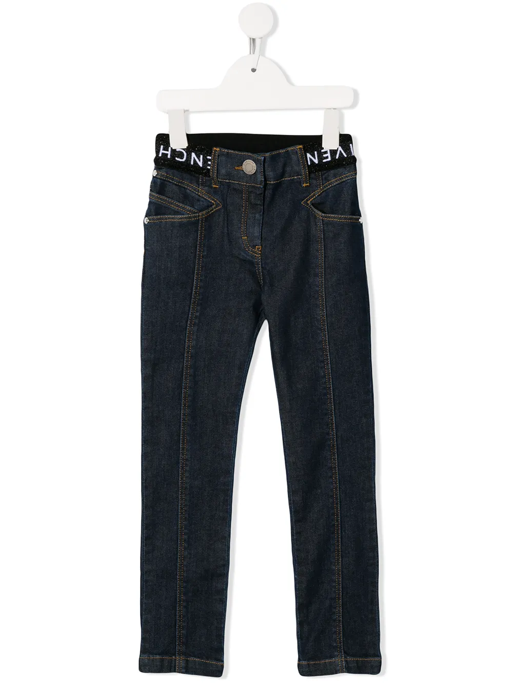 

Джинсы с логотипом на поясе Givenchy Kids, синий