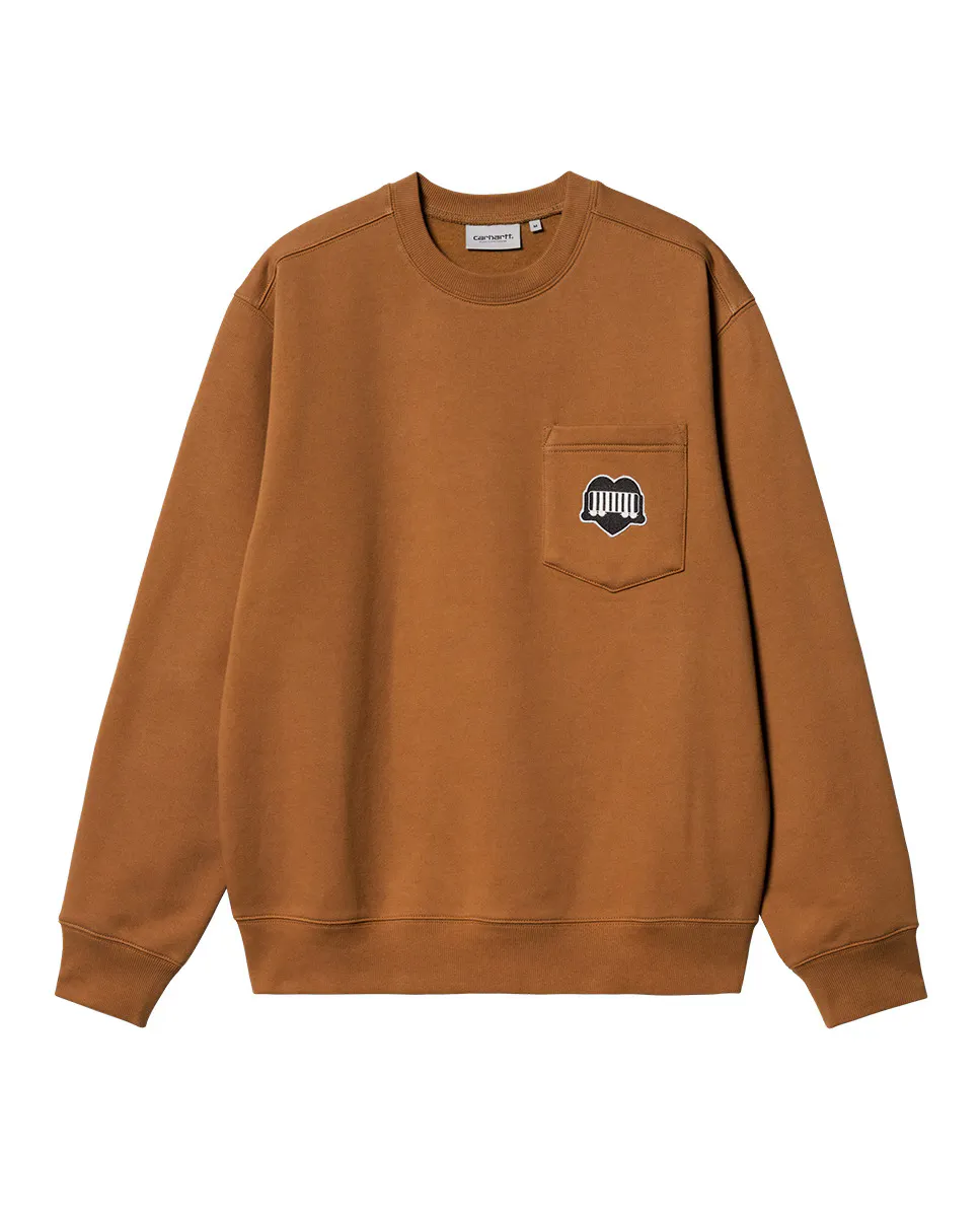 

Хлопковая мужская толстовка Carhartt WIP, коричневый