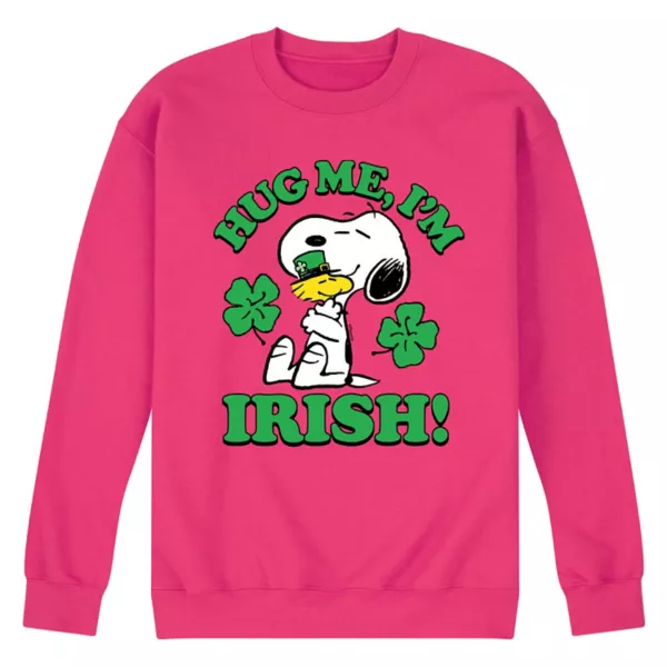 

Мужская футболка с длинным рукавом "Peanuts Hum me I'm Irish" Licensed Character, розовый