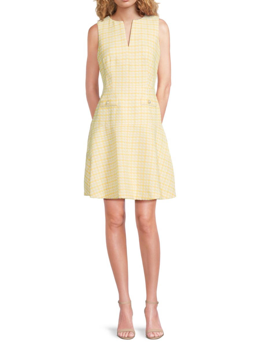 

Мини-платье из букле-твида Karl Lagerfeld Paris, цвет Yellow Ivory