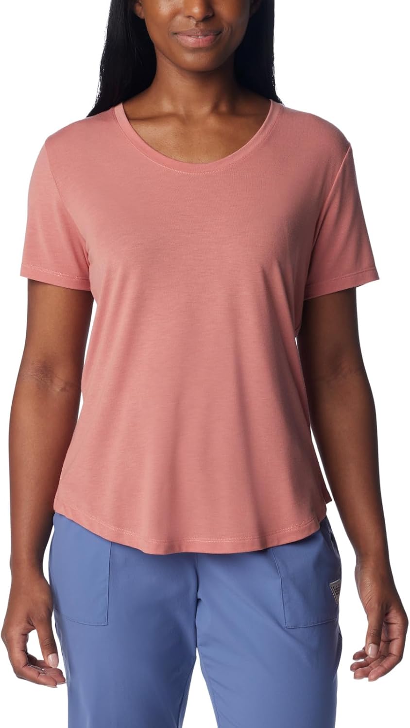 

Женская трикотажная футболка Columbia Slack Water II, Sandalwood Pink, Коричневый, Женская трикотажная футболка Columbia Slack Water II, Sandalwood Pink