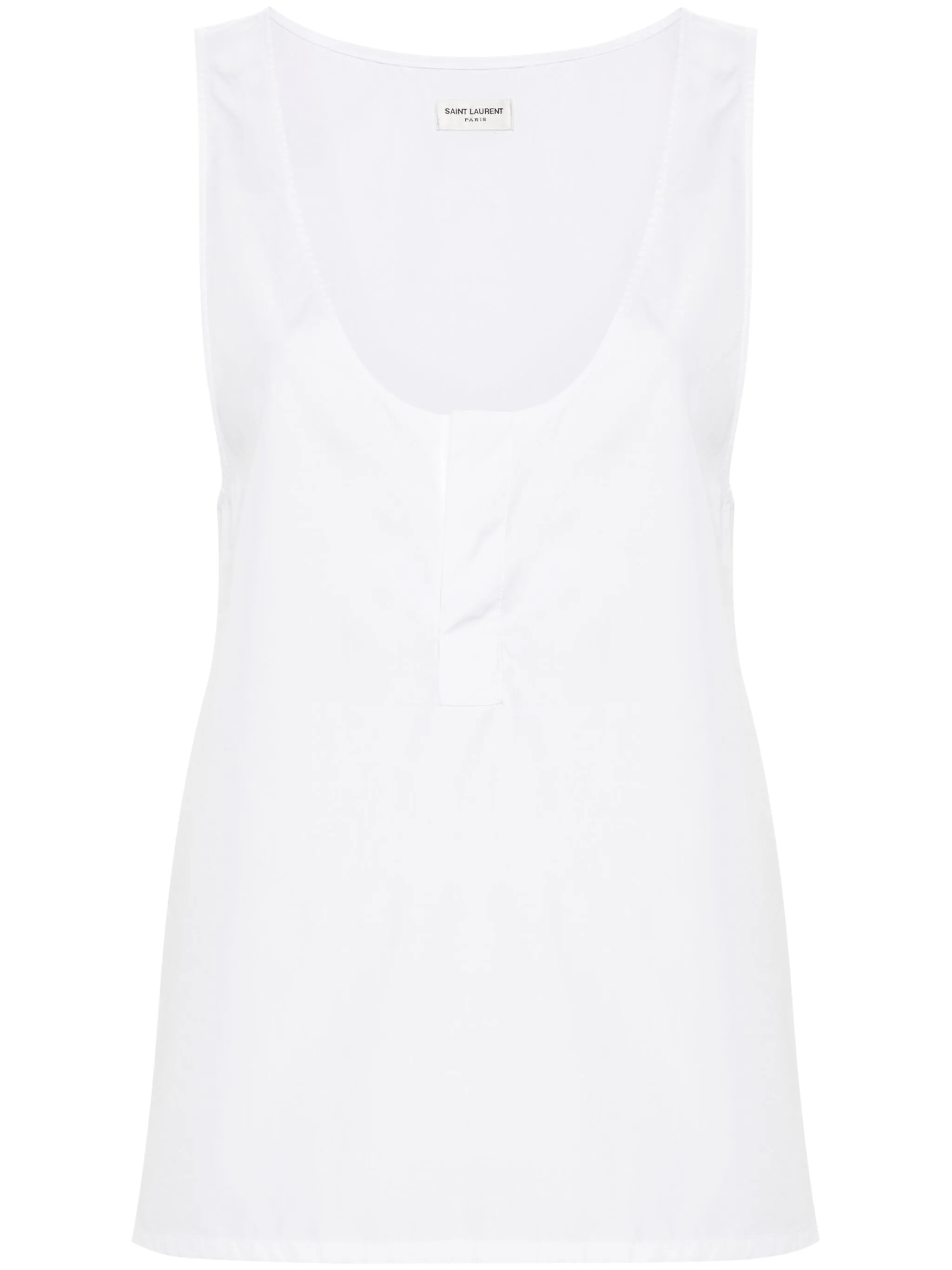 

Полупрозрачный топ без рукавов Saint Laurent, белый