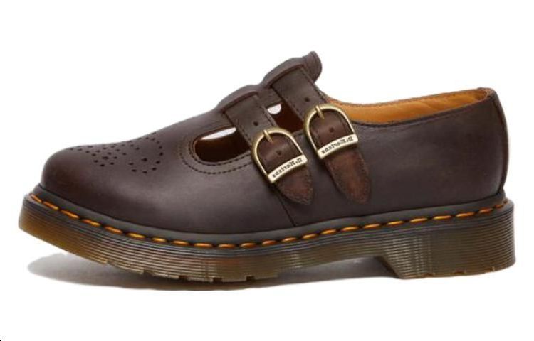 Dr.Martens Туфли Мэри Джейн Dr. Martens 8065 Crazy Horse Leather, темно-коричневые, женские