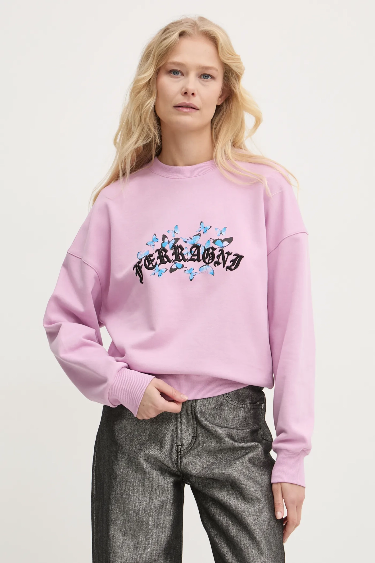 

Хлопковая толстовка Chiara Ferragni, фиолетовый