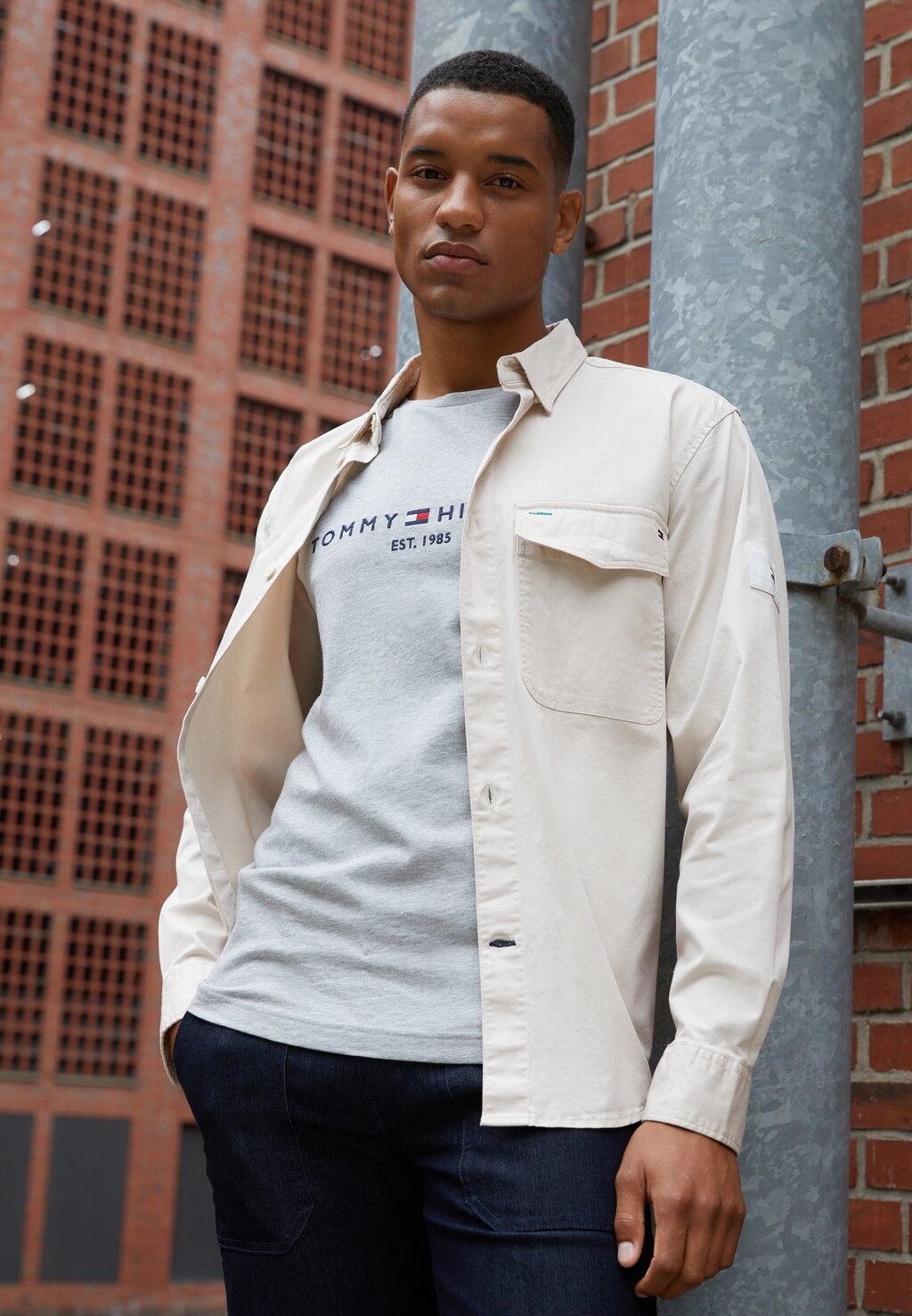 

Футболка с принтом LOGO TEE Tommy Hilfiger, серый