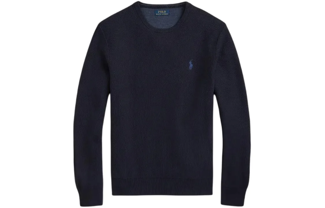 Polo Ralph Lauren Текстурированный свитер из хлопка, мужской, морской синий