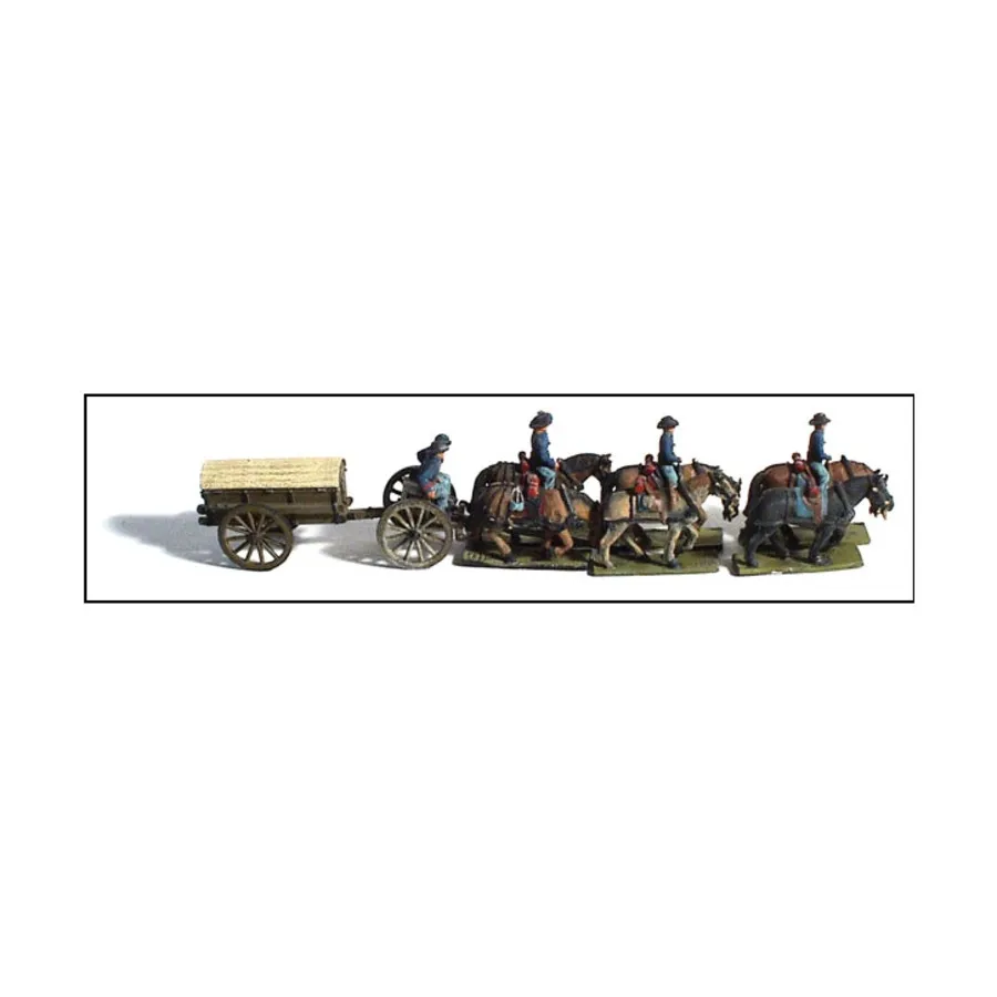 

Вагон-батарея с командой - США и CSA, Micro Force American Civil War Figures - Limbered Artillery (10mm)