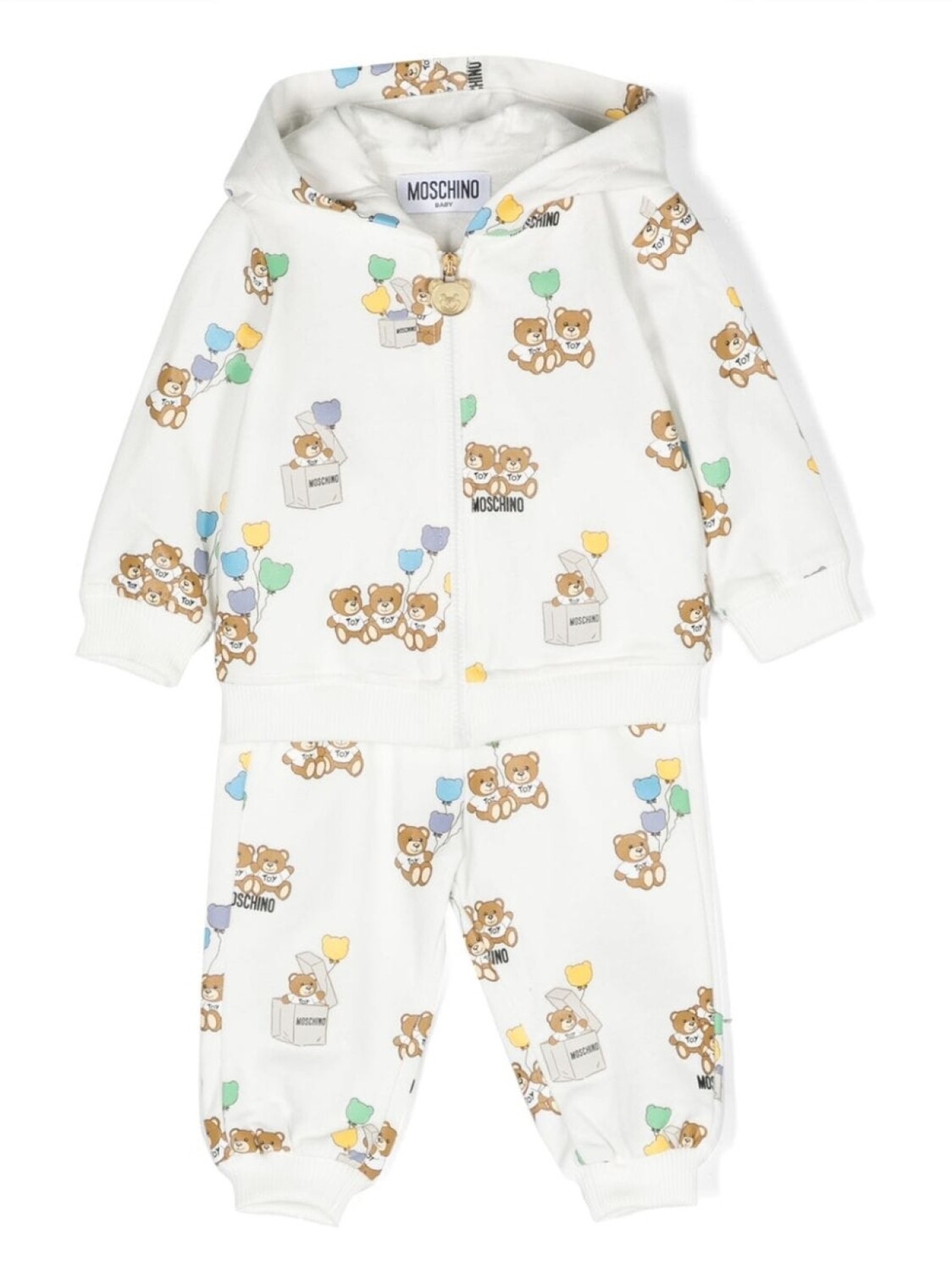 

Moschino Kids спортивный костюм с принтом Toy Bear, белый