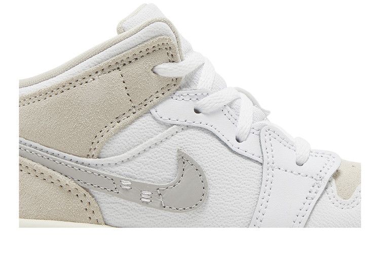 Кроссовки Air Jordan Air Jordan 1 Mid SE Craft TD 'Inside Out - White Sail', кремовый — фото 3