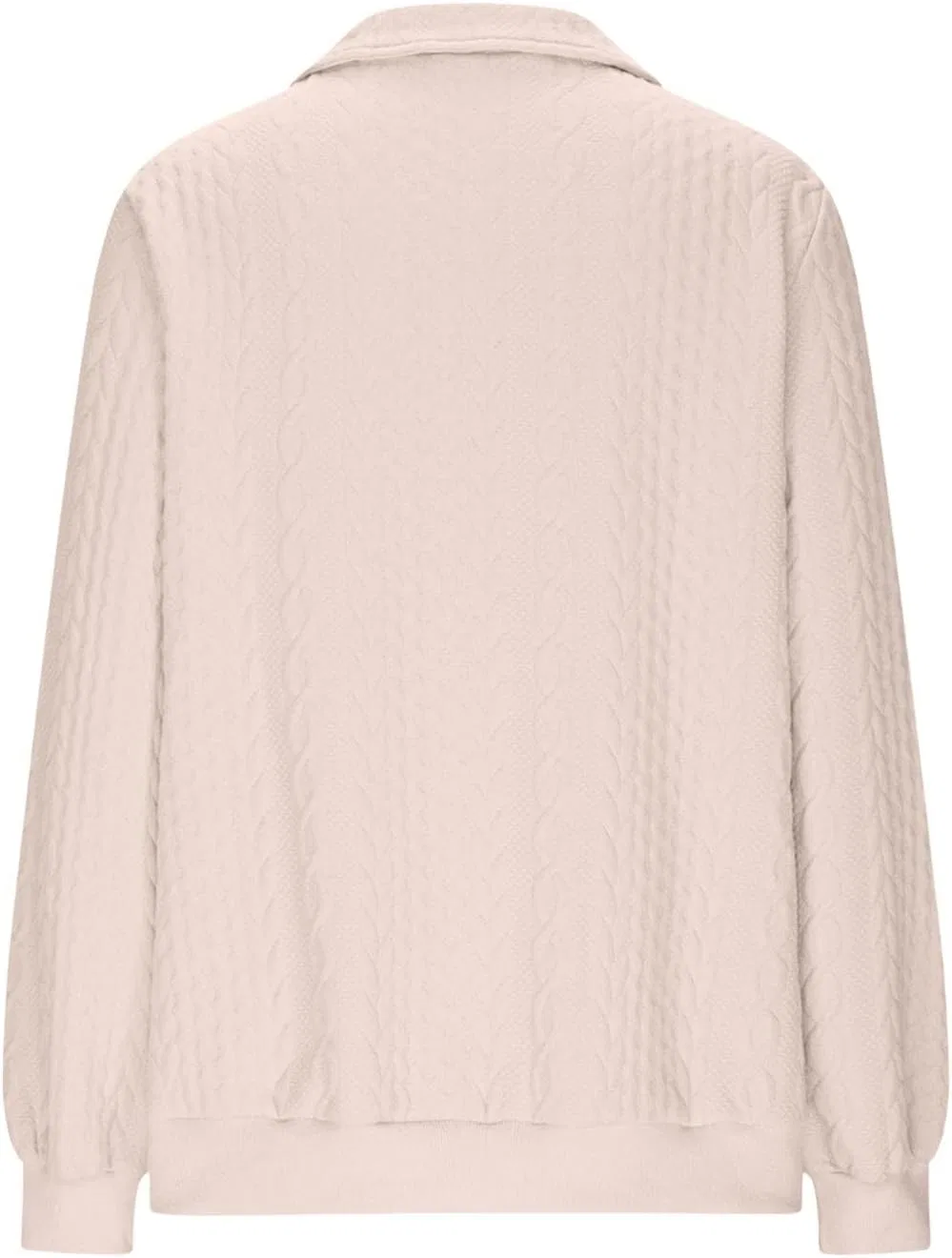 Женский свитшот Quarter Zip с воротником, текстурированный, 1b-beige — фото 4