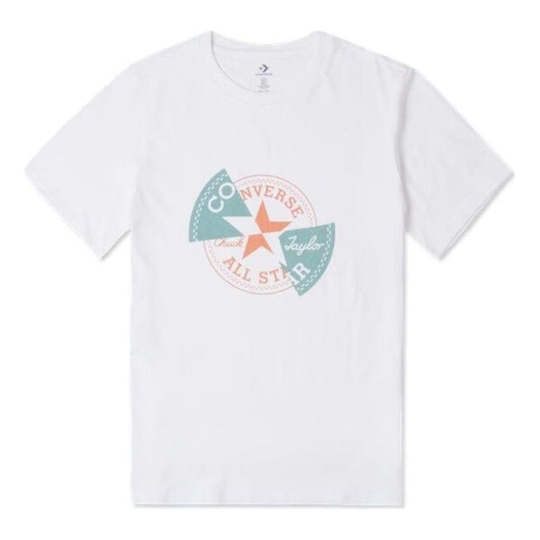

Футболка distorted patch t-shirt 'white orange teal' Converse, белый