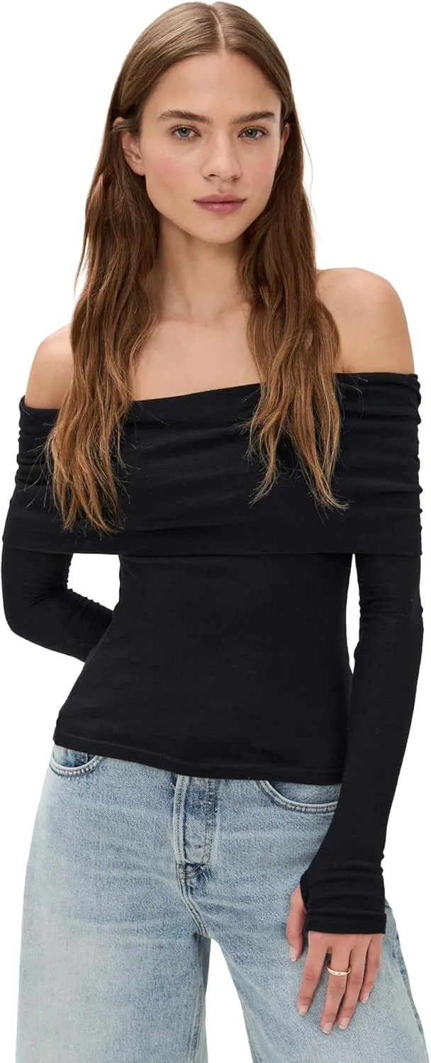 

Enza Costa женский кашемировый топ с открытыми плечами