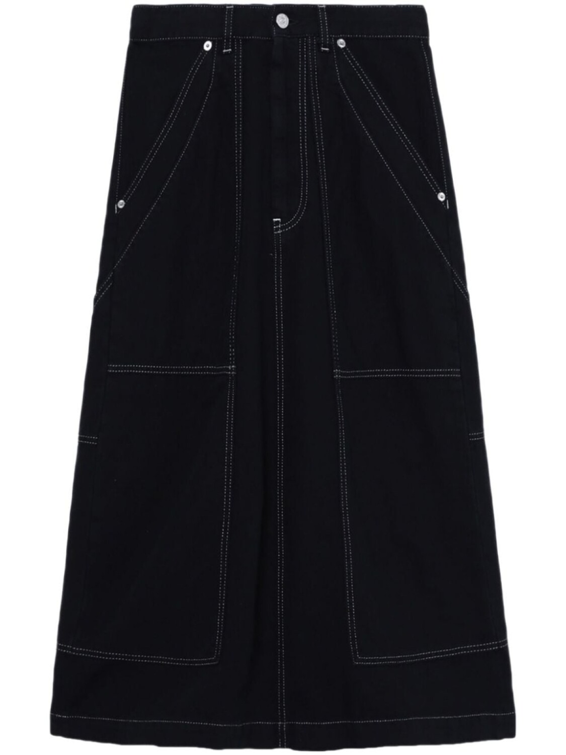 

MM6 Maison Margiela джинсовая юбка А-силуэта, черный