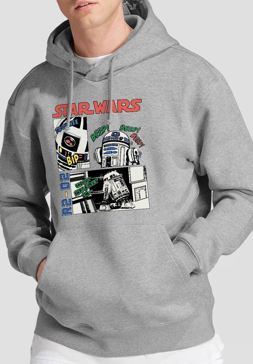 

Толстовка с капюшоном BEEP BOOP Star Wars, серый