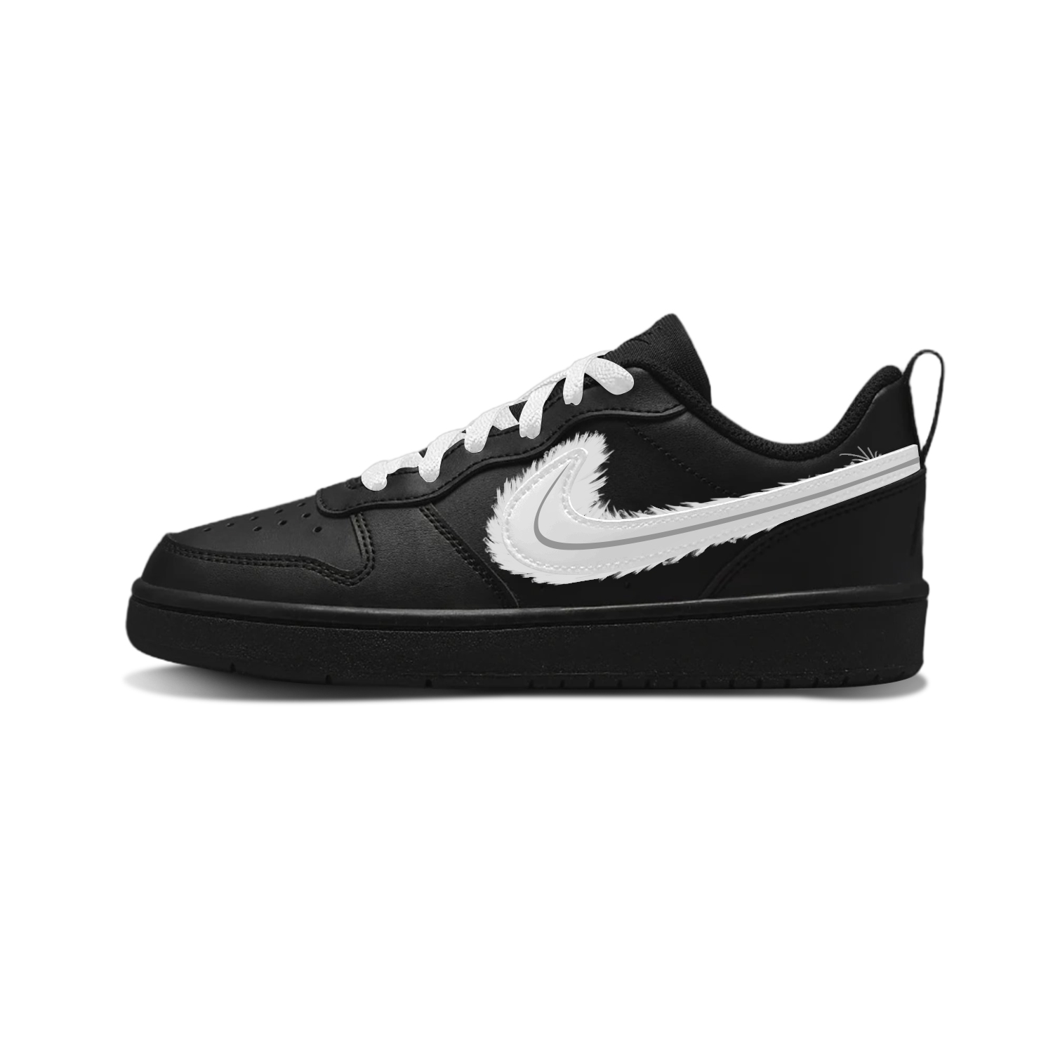 

Nike Кроссовки для скейтбординга Court Borough Feather Slip Resistant Abrasion Resistant низкие детские black
