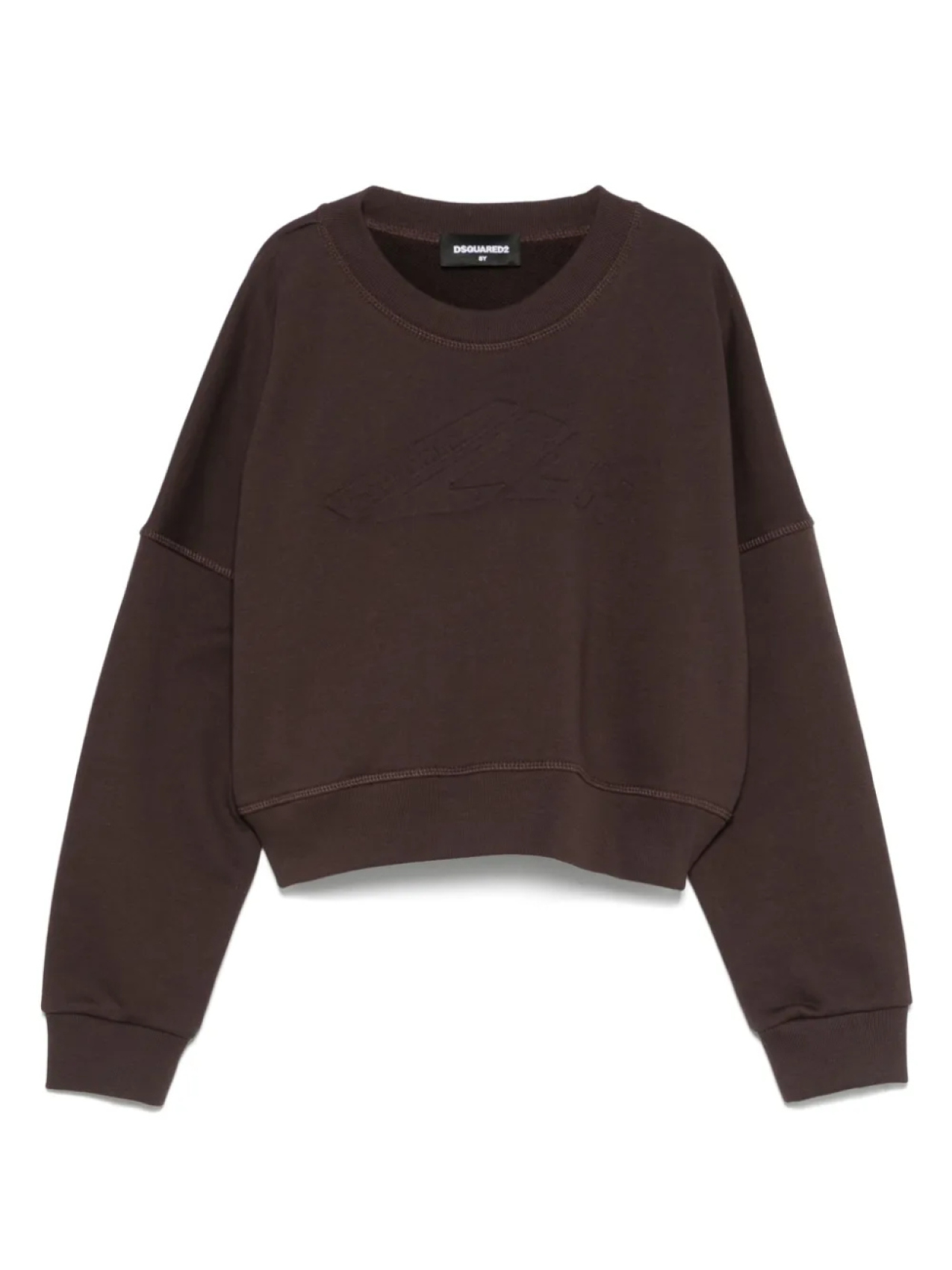

DSQUARED2 KIDS толстовка с тисненым логотипом, коричневый
