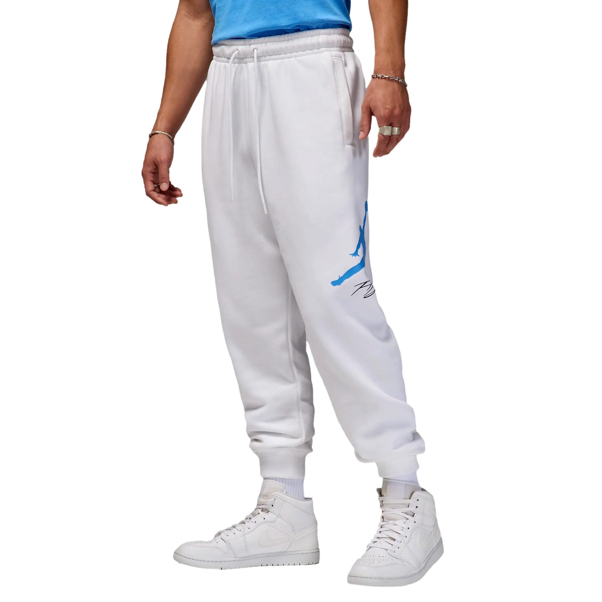 

Брюки Nike Essential Fleece Baseline белые/легендарный синий FD7345-100 мужские